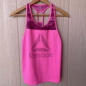 Reebok Speed Wick Tank Top Womens Small Neon Pink Workout Sport CrossFit